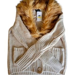 NWT Jessica Simpson Faux Fur Sweater